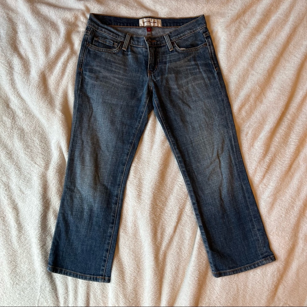 Just USA Cropped Capri Medium Wash Mid Rise Denim Jeans Size 3